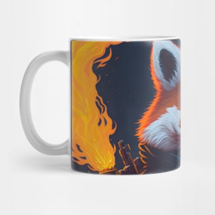 Flame-Forged Paws Mug